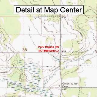 USGS Topographic Quadrangle Map   Park Rapids SW, Minnesota (Folded 