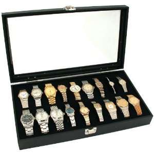  18pc Black Watch Travel Tray Showcase Display Case Unit W 