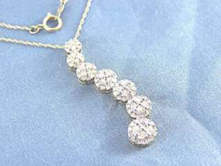 Diamond Necklace 1.00ct 10k Yellow Gold 18 Chain List $1350.00 