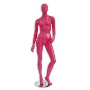 Mannequin Female Glossy Pink Abstract Fashion Clothes Display Full 
