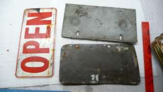 License plate vanity metal bracket holder plate old lot  