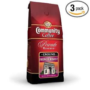 Community Coffee Private Reserve Ground Coffee, French Roast, 12 Ounce 