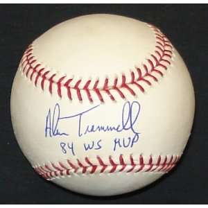  Alan Trammell Autographed Baseball with 84 WS MVP 