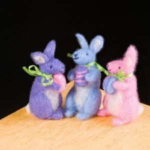  Spring Bunnies Wool Needle Felting Craft Kit by WoolPets 