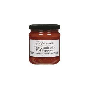epicurien Olive Confit With Red Peppers (Economy Case Pack) 7.7 Oz 