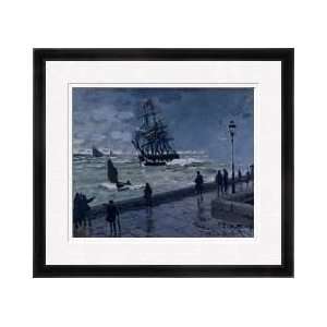  The Jetty At Le Havre Bad Weather 1870 Framed Giclee Print 