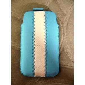  Retro Sky Blue Leather Pouch Case Cover for iPhone 2 3g 