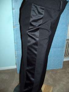   Blk Wide Leg Tuxedo Pants with Wide Satin Stripe 5/6 ~ dressy & sexy