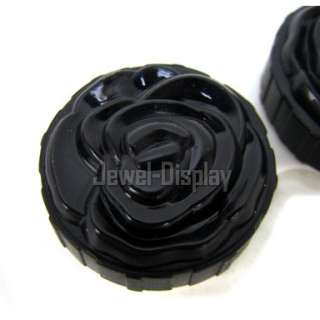Black Rosey Contact Lens Storage Case 2 compartment  