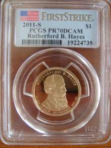 2011 S $1 Rutherford B. Hayes PCGS First Strike PR70 DCAM  