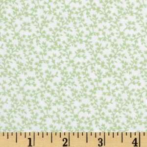   Floral Calico Green/White Fabric By The Yard Arts, Crafts & Sewing