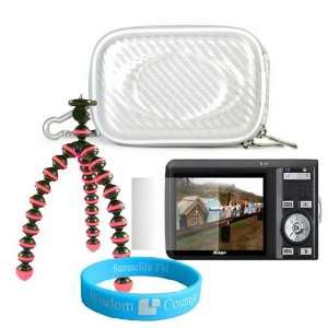 Hard Candy White Camera Zip Case for Nikon Coolpix L6, L12, L14, L15 