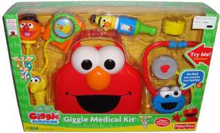 Fisher Price Sesame Street Giggle Medical Kit Toy Elmo!  