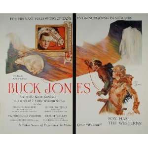  1926 Fox Buck Jones Western Kerr Silent Film Flyer RARE 