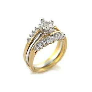  Corettas Two Tone Replica Diamond Wedding Ring Set   9 