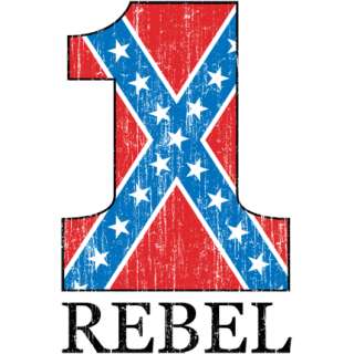 num 1 rebel retro redneck confederate flag t shirt XL  