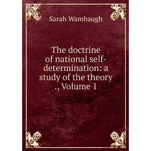   study of the theory ., Volume 1 Sarah Wambaugh Books