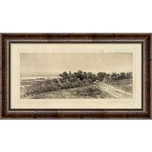  Framed Giclee Print   Sepia Countryside A