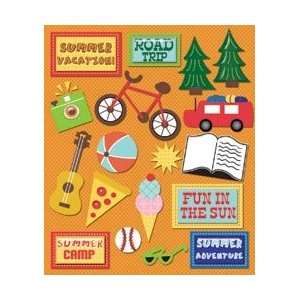  K&Company Sticker Medley Summer Vacation; 6 Items/Order 