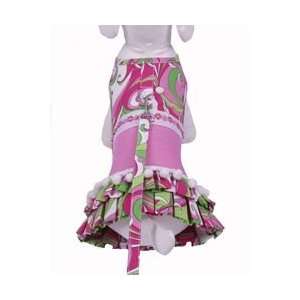  Cha Cha Couture Retro Pink Print Dress with Leash Kitchen 