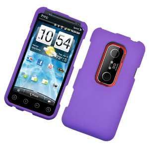  Purple Texture Hard Protector Case Cover For HTC EVO 3D 
