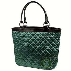  Oregon Ducks Ladies Green Quilted Tote Bag: Sports 