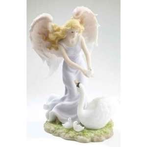 Seraphim Classics Mia   Mothers Blessings Angel with Swans Figure 
