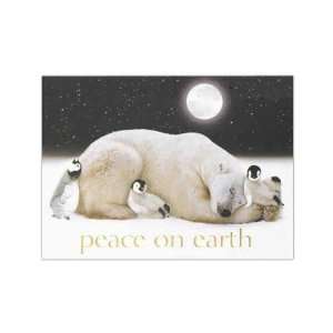     Holiday greeting card with polar friends design.