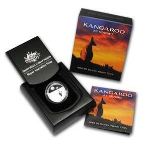  2010 Australian Proof 1/5 oz Silver Kangaroo at Sunset 