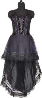 Gothic Corset Dress Long Purple Plus Size Sale1537 XXL  