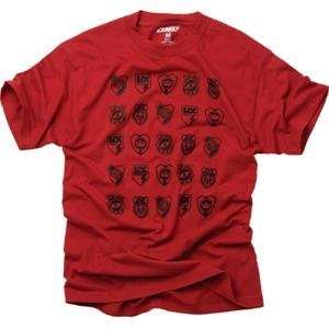  One Industries Crests T Shirt   Small/Red Automotive