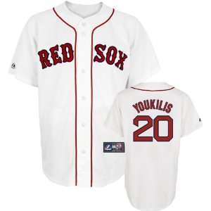  Kevin Youkilis Jersey: Adult Majestic Home White Replica 