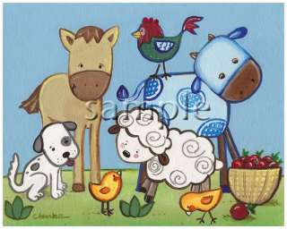 Countryside/farm animals /Nursery/Kids/Baby bedding Art  