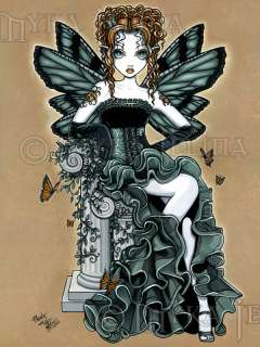 Gothic Couture Butterfly Fairy Art Signed PRINT Phoebe  