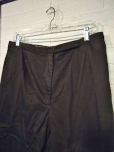   Black Stretch Cotton Pants Slacks ~ LAURA SCOTT ~ Size 16 SHORT  