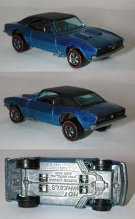 Redline Hotwheels 1968 Blue Custom Camaro  