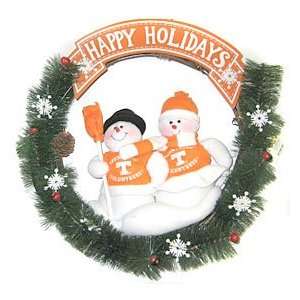   Tennessee Volunteers 20 Team Snowman Wreath