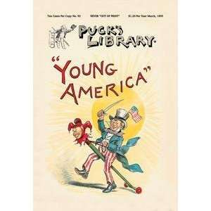  Vintage Art Pucks Library Young America   03582 x 