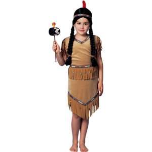    Childs Pow Wow Indian Girl Costume (Large 12 14): Toys & Games