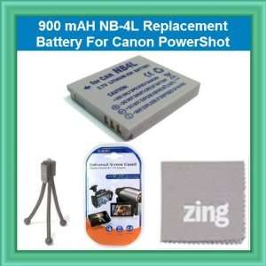 NB 4L 900 mAH Replacement Li Ion Battery for Canon SD1400IS, SD940IS 