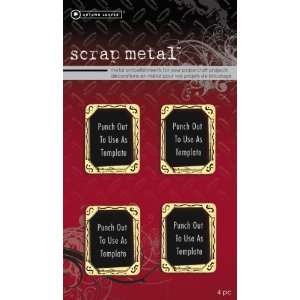  Scrapmetal Embellishments Small Gold Rectangle Frames 