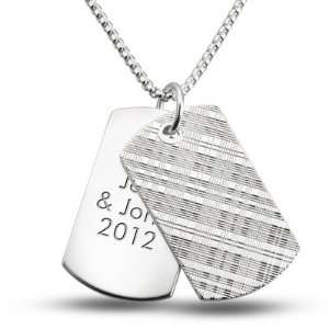  Personalized Plaid Dog Tag  Vertical Gift Jewelry