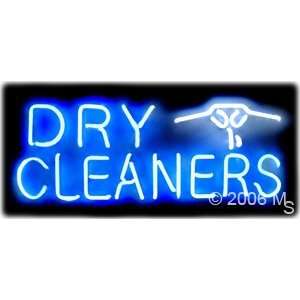 Neon Sign   Dry Cleaners, Logo   Large 13 x 32  Grocery 