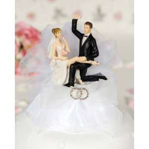   Garter Victory Rhinestone Wedding Rings Cake Topper