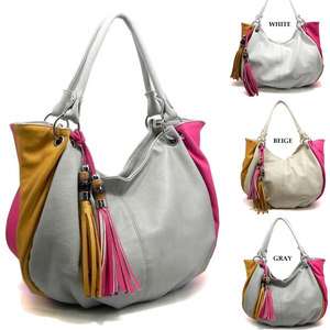   Multi Color Tassel Shoulder Bag Hobo Satchel Tote Purse Handbag  