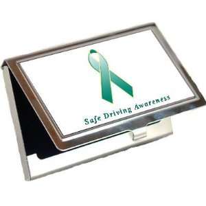 Safe Driving Awareness Ribbon Business Card Holder: Office 