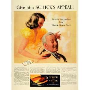  1939 Ad Schick Dry Shaver Electric Razor Dad Babs Fathers 