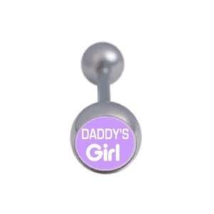  Daddys Girl Tongue Ring Barbell Body Jewelry: Jewelry