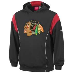  Reebok Chicago Blackhawks Black Showboat Hoody Sweatshirt 