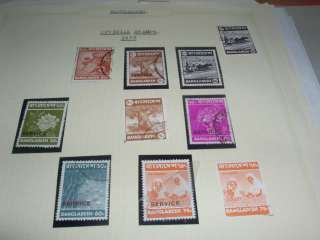 Bangladesh and Bhutan collection in album. All stamps shown in the 48 